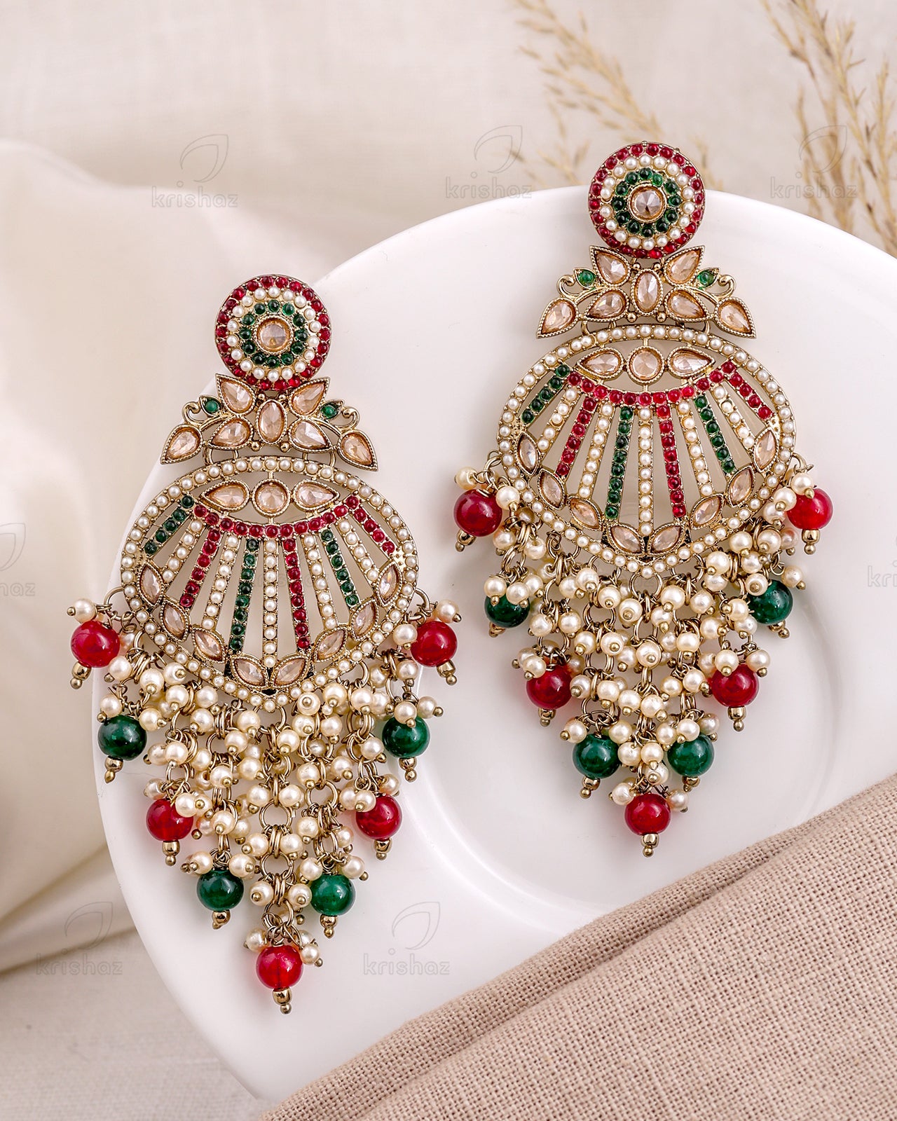 Zareen Pakistani Kundan Danglers