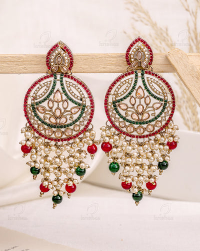 Hanifa Pakistani Kundan Danglers