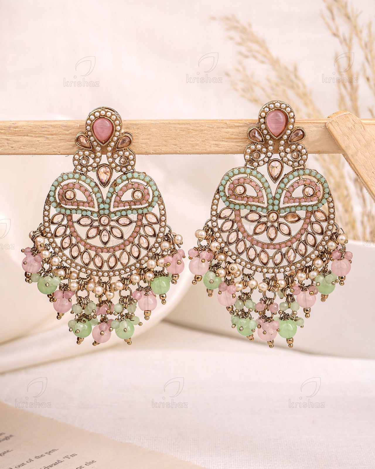 Ruhana Pakistani Kundan Danglers