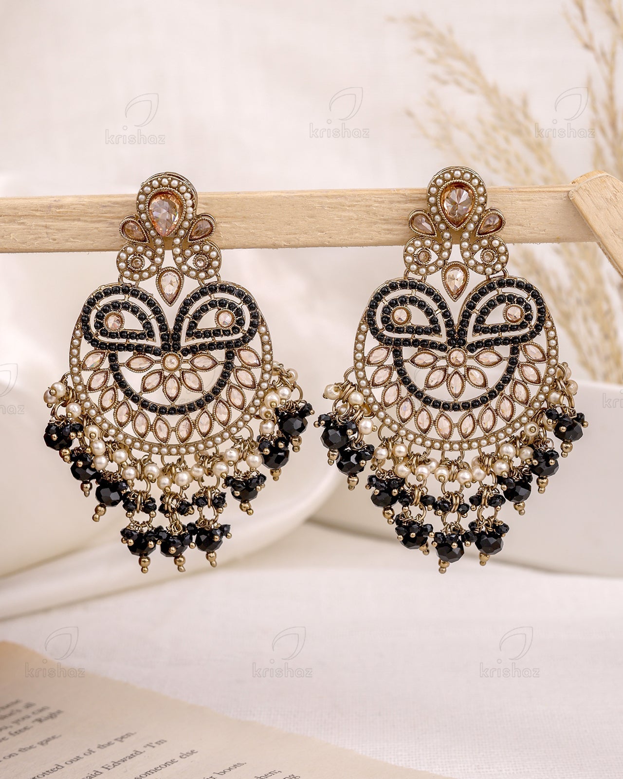 Ruhana Pakistani Kundan Dangler Earrings