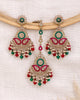 Roza Pakistani Kundan Danglers With Mangtika