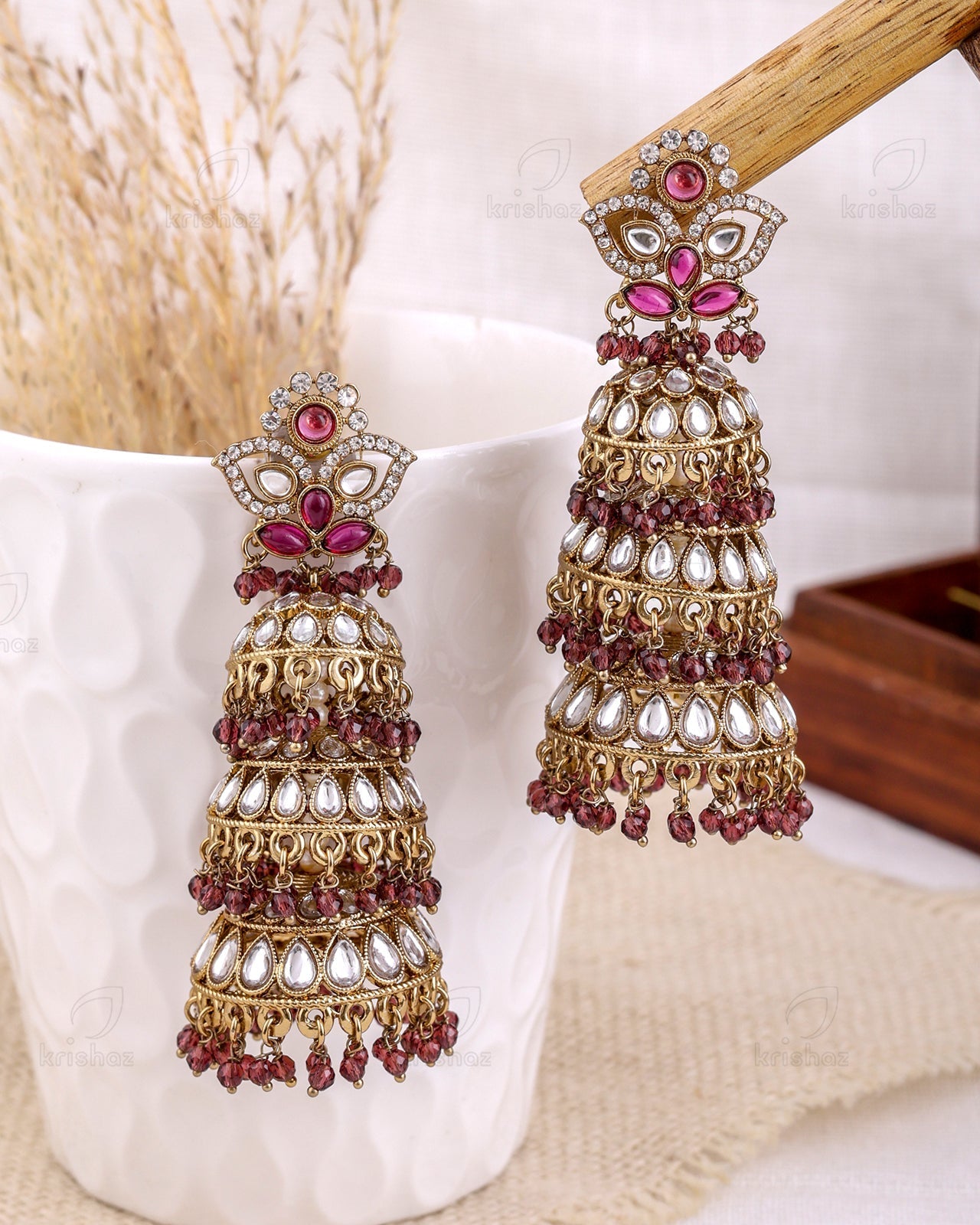 Areesha Pakistani Kundan Jhumki