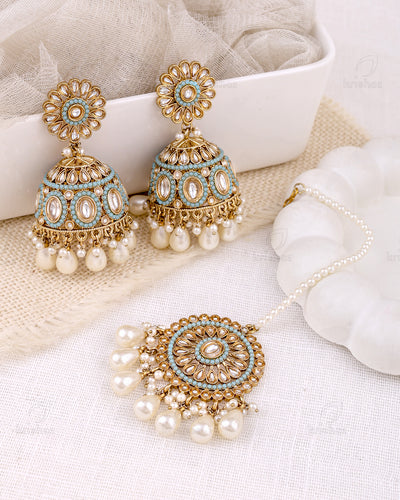 Samira Pakistani Kundan Jhumki With Mangtika