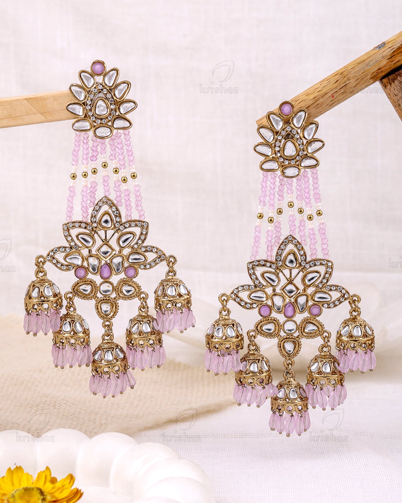 Kashmala Pakistani Kundan Danglers