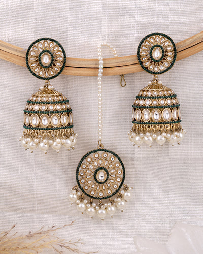 Anabia Pakistani Kundan Jhumki With Mangtika