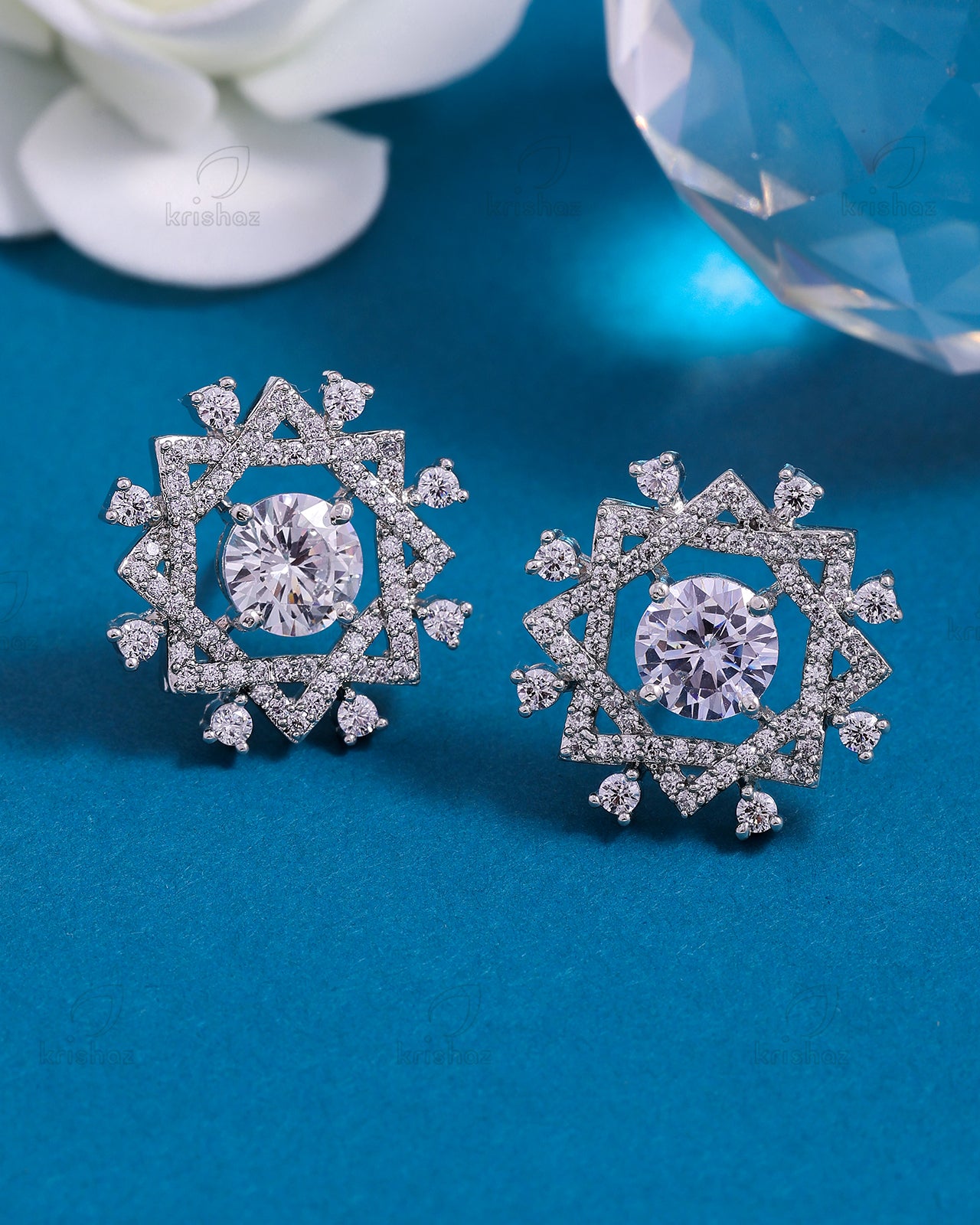 Wendy Cz Stud Earrings - CZE