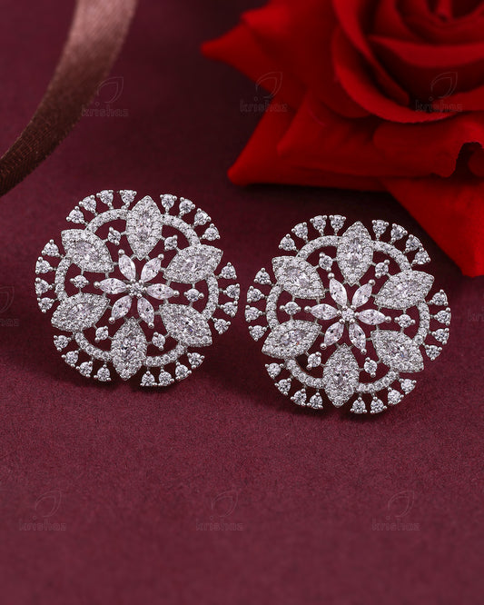 King Cz Stud Earrings - CZE