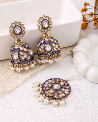 Ruksana Pakistani Kundan Jhumki With Mangtika