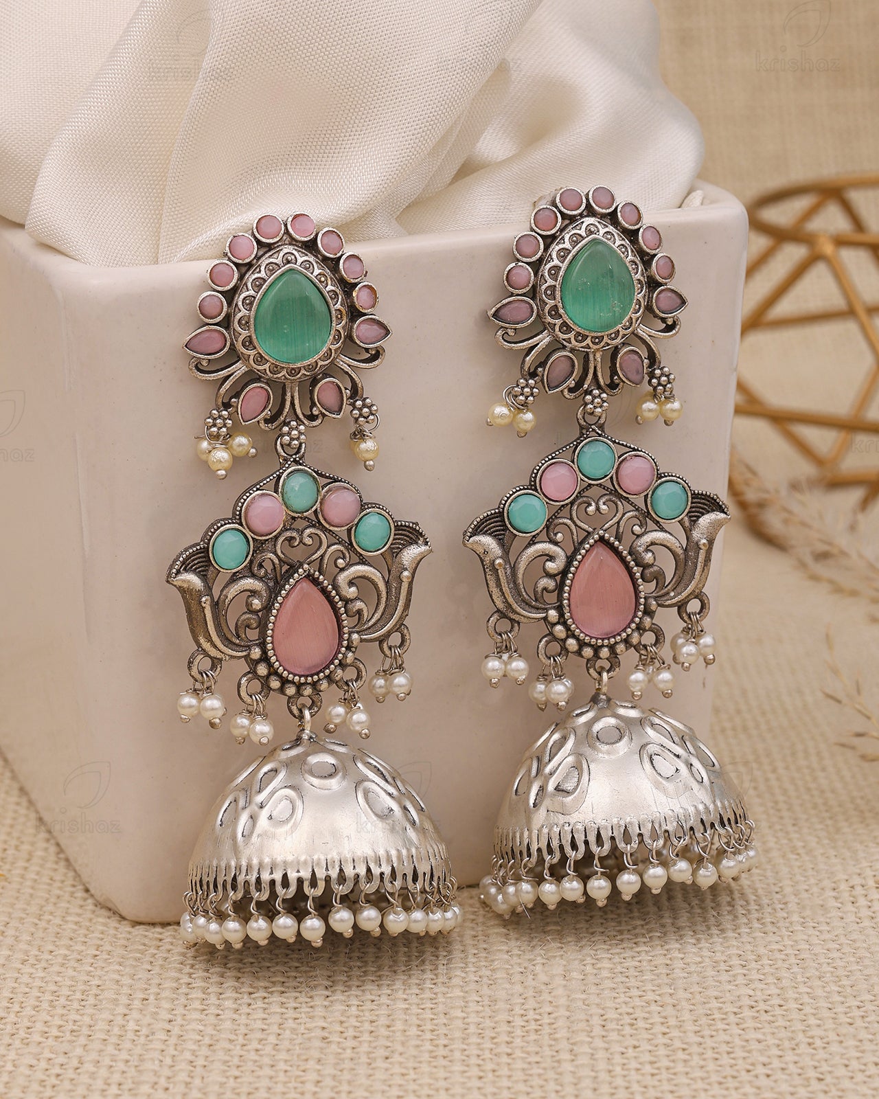 Pragya Long Jhumki Earrings - wxo