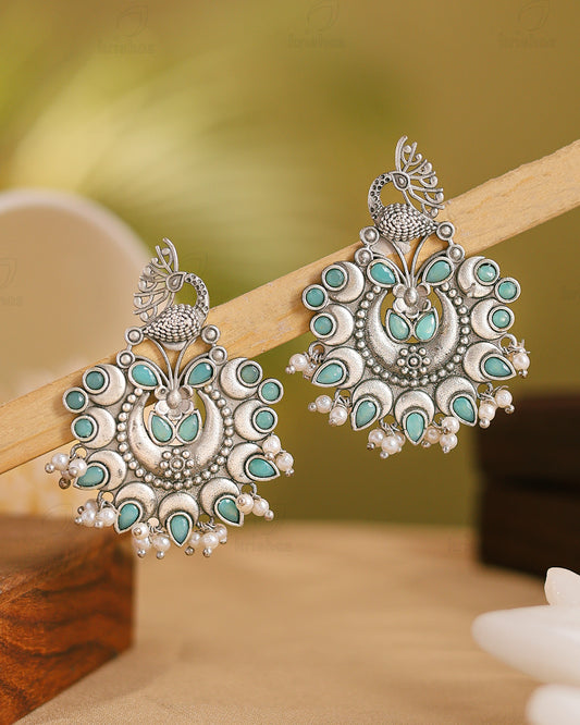 Saavan Peacock Studs