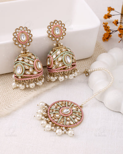 Ruksana Pakistani Kundan Jhumki With Mangtika