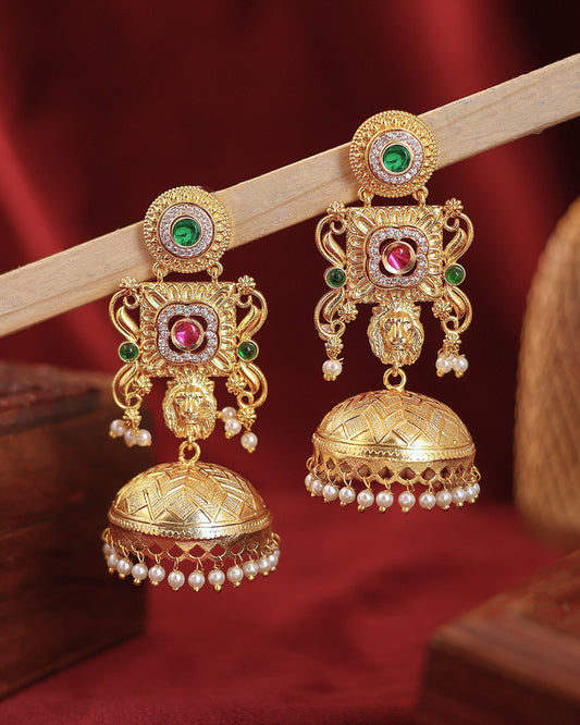 Alankrita Premium Gold Jhumki
