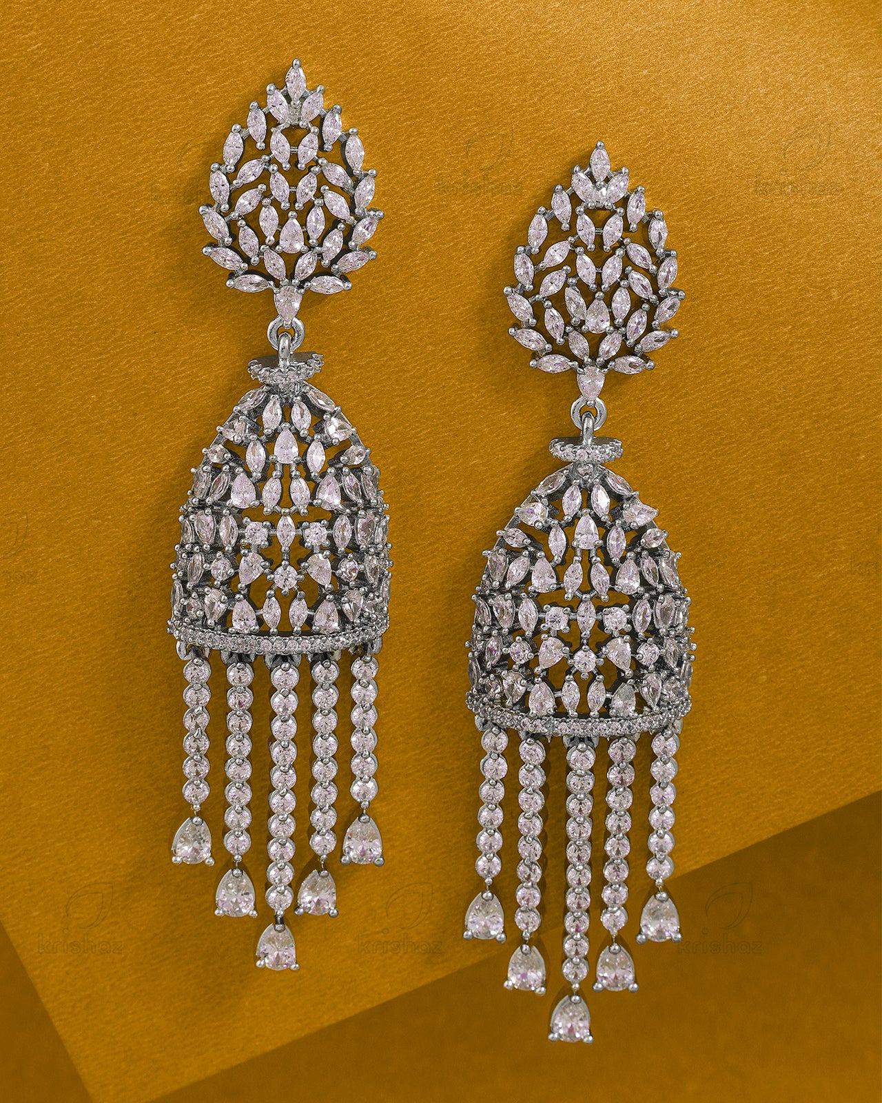 Taj Cz Dangler Earrings - CZE