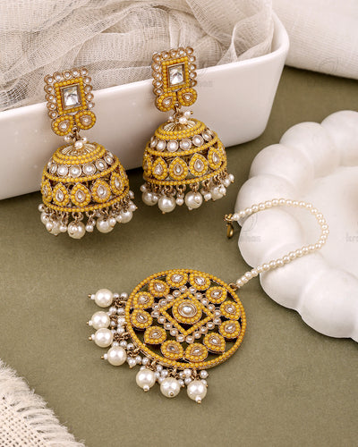 Rukhsar Pakistani Kundan Jhumki With Mangtika