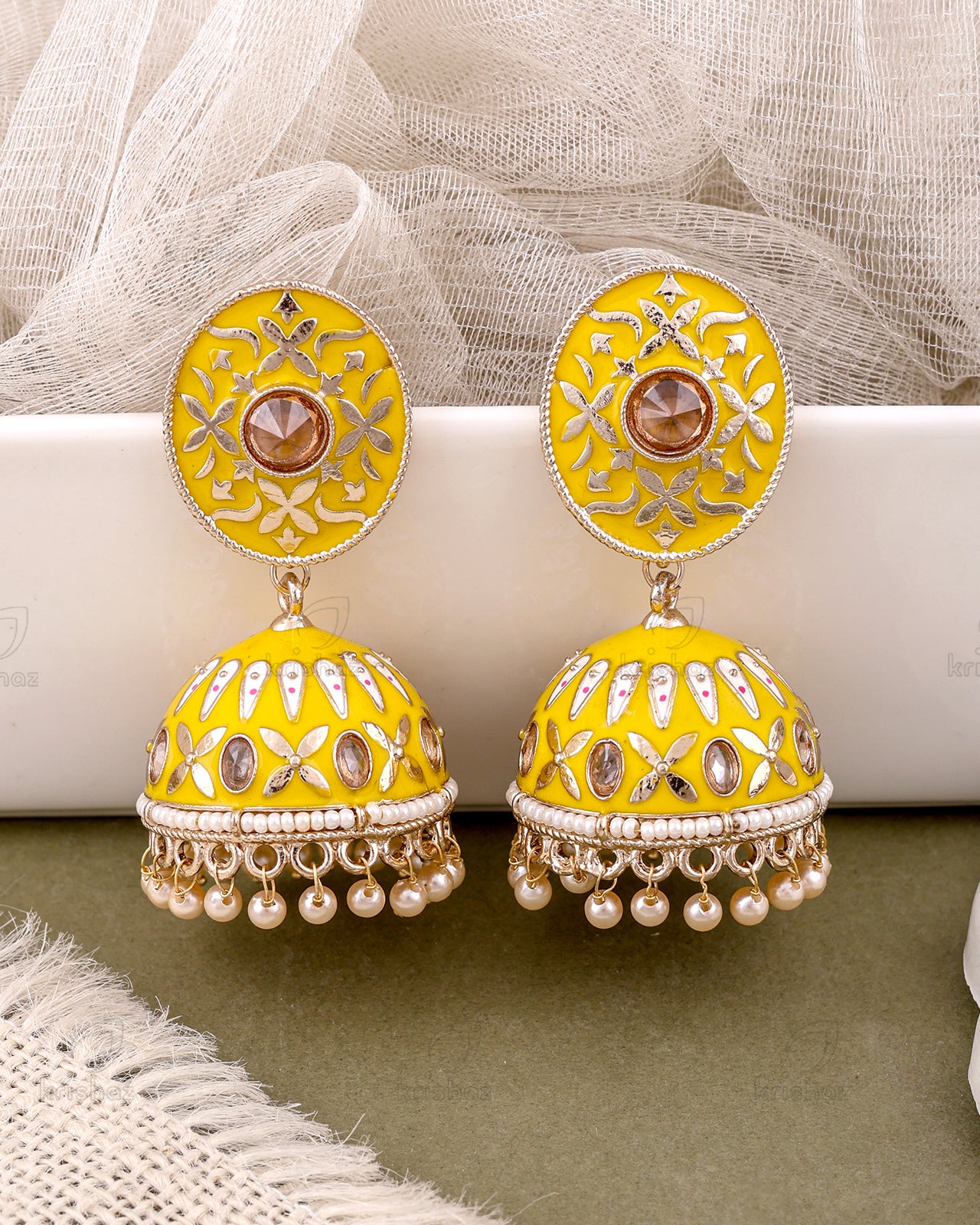 Rukmani  Kundan Jhumki-M