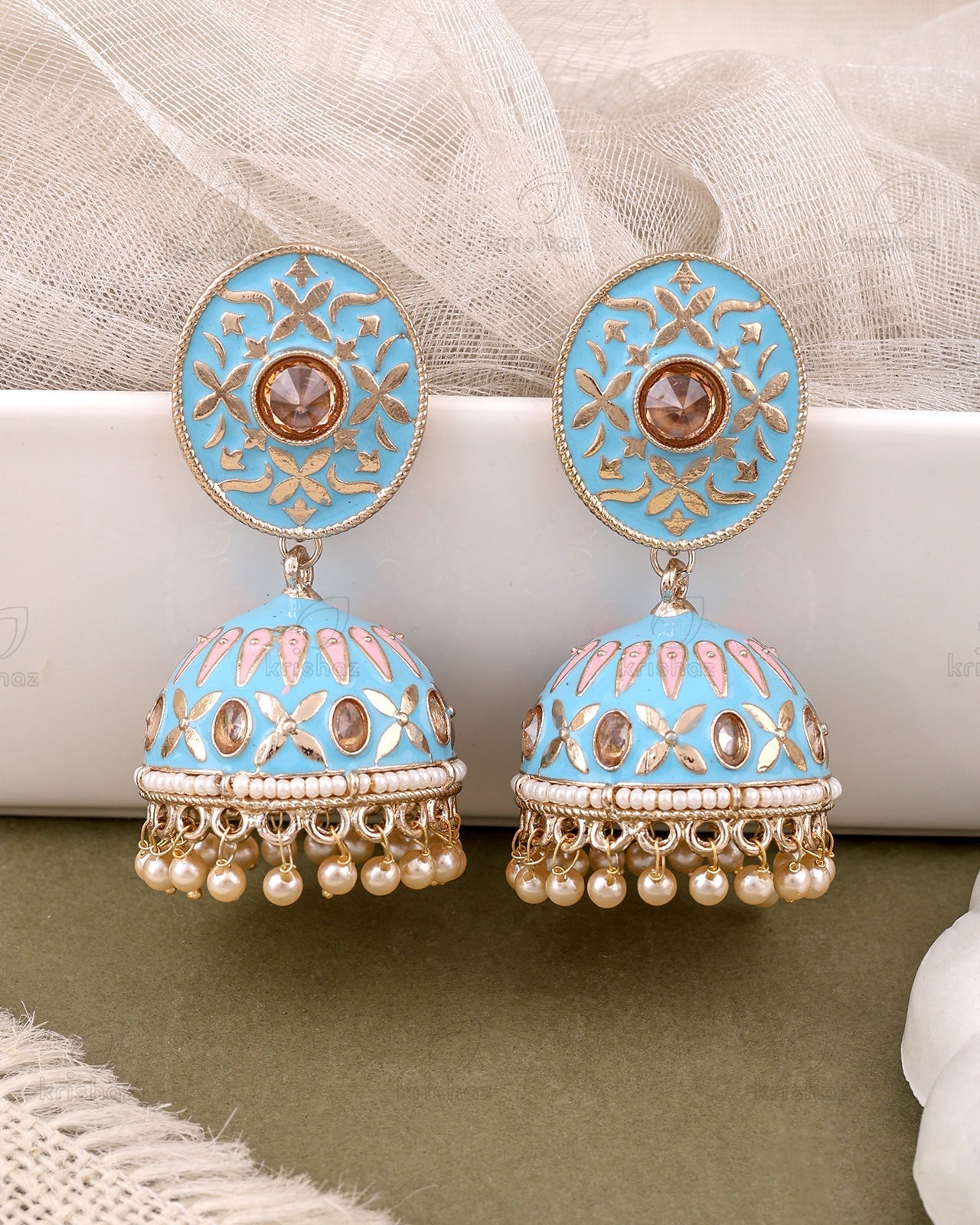 Rukmani  Kundan Jhumki-M