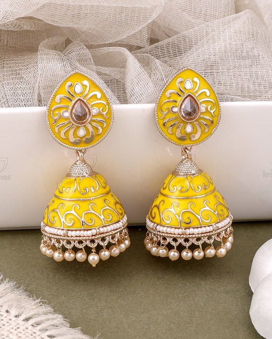 Alisha Kundan Jhumki Earrings