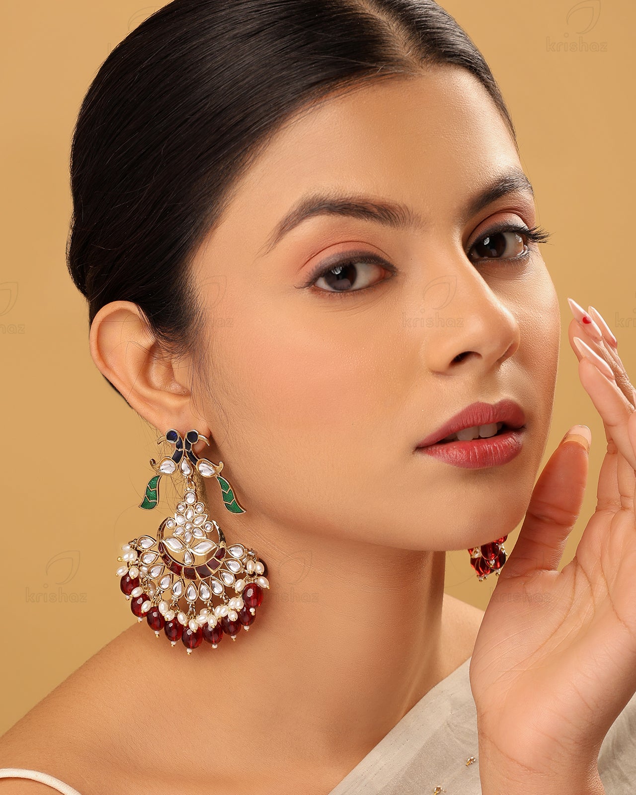 Avadh Kundan Dangler Earrings - RANG