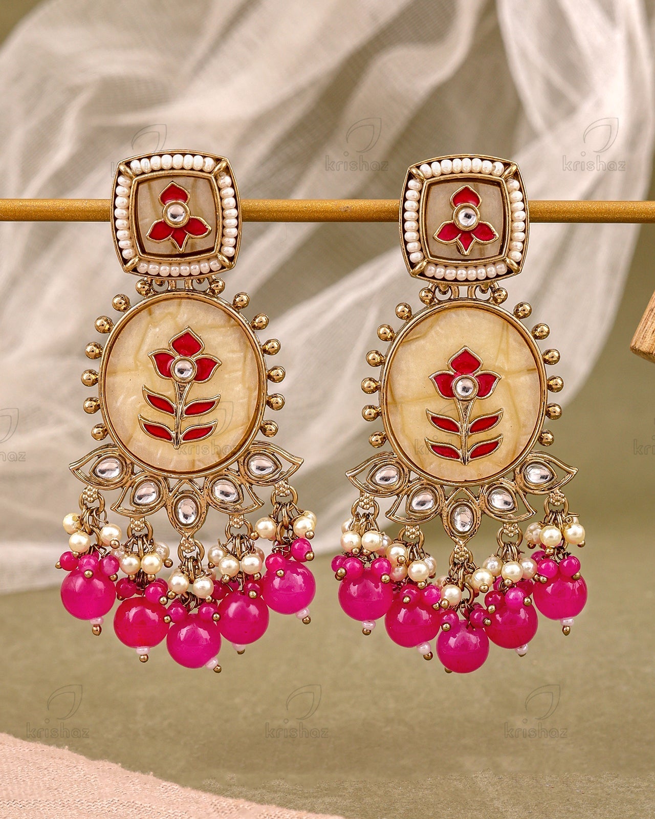 Nalini Kundan Dangler Earrings