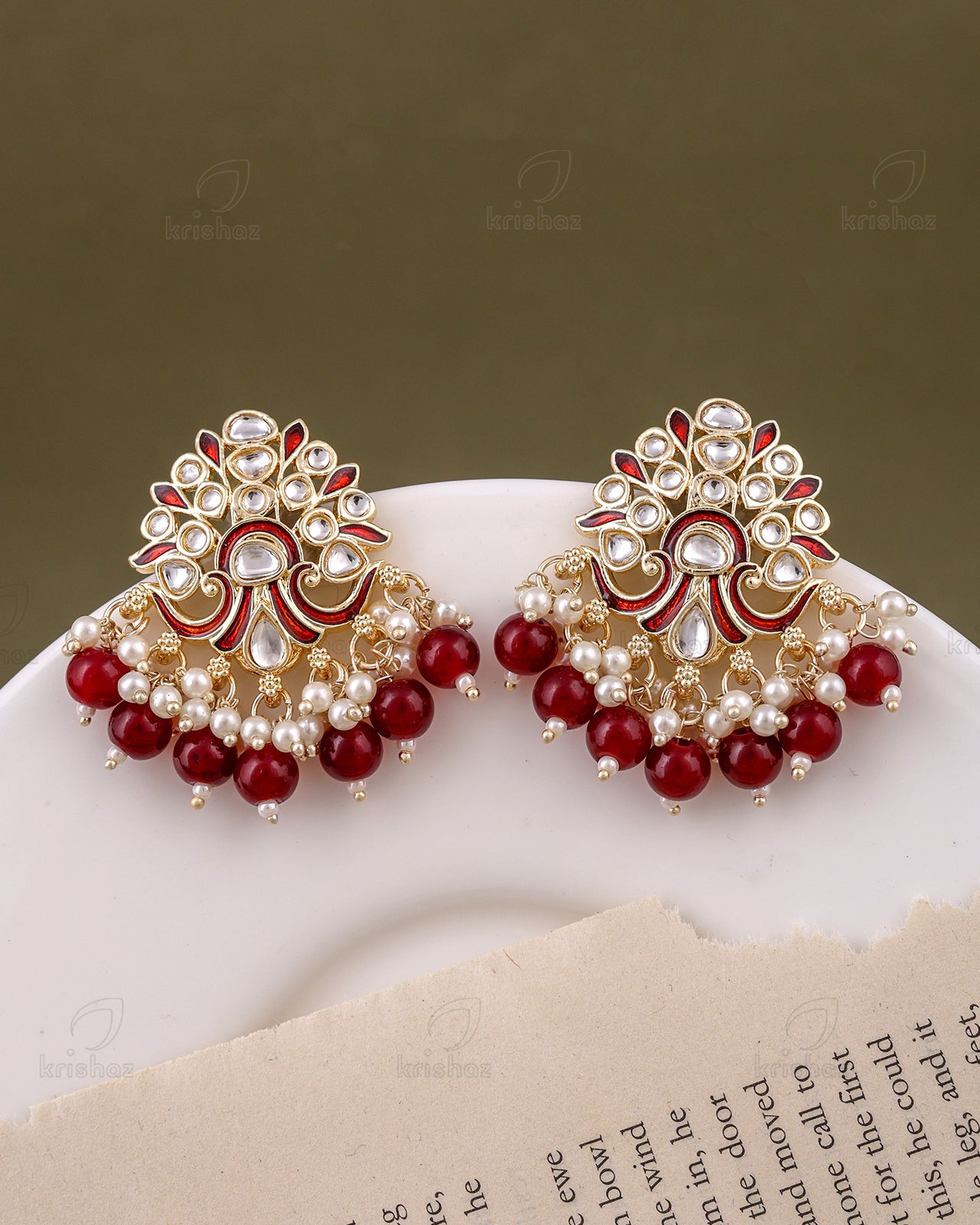 Ridhah Kundan Studs-M