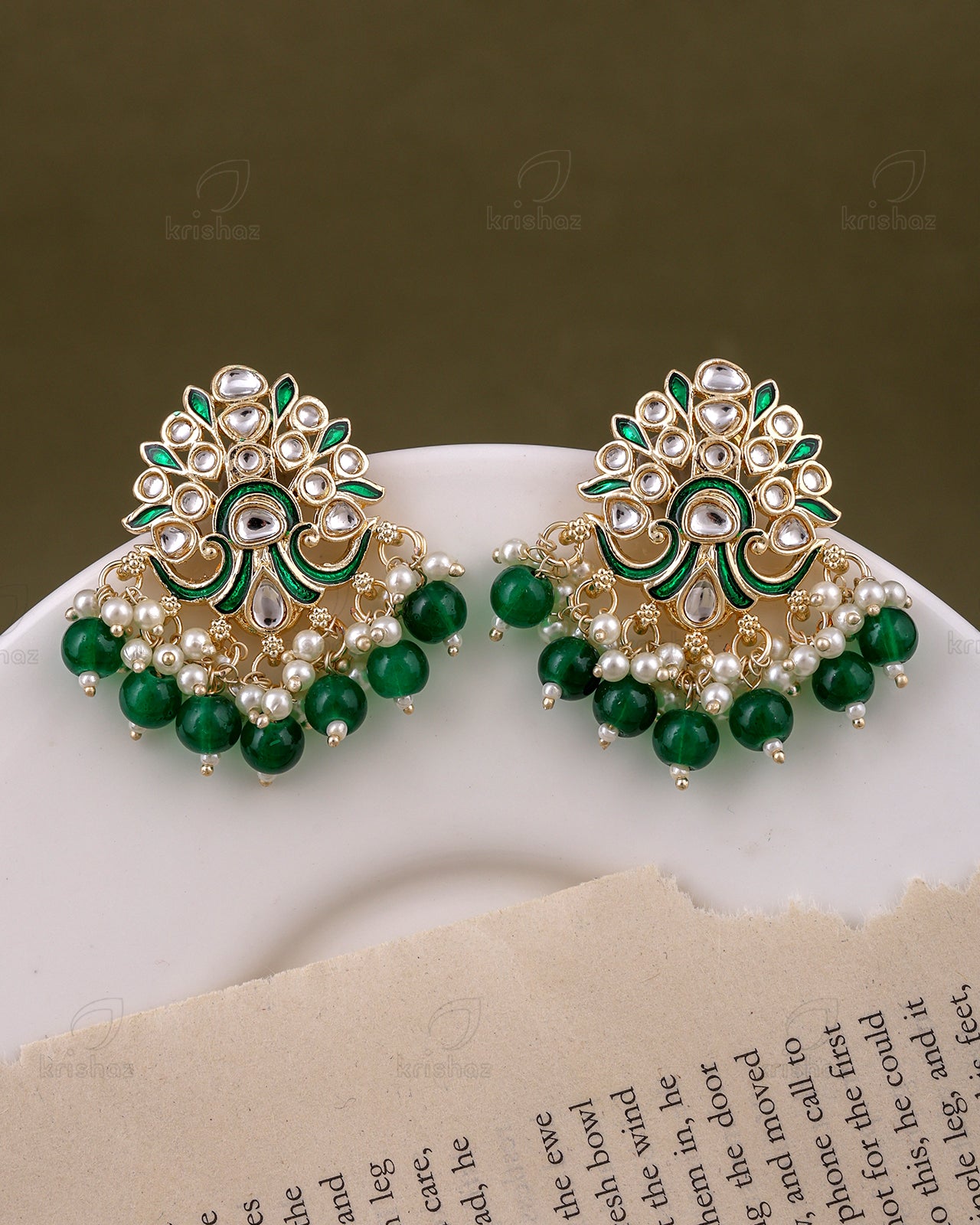 Ridhah Kundan Studs-M