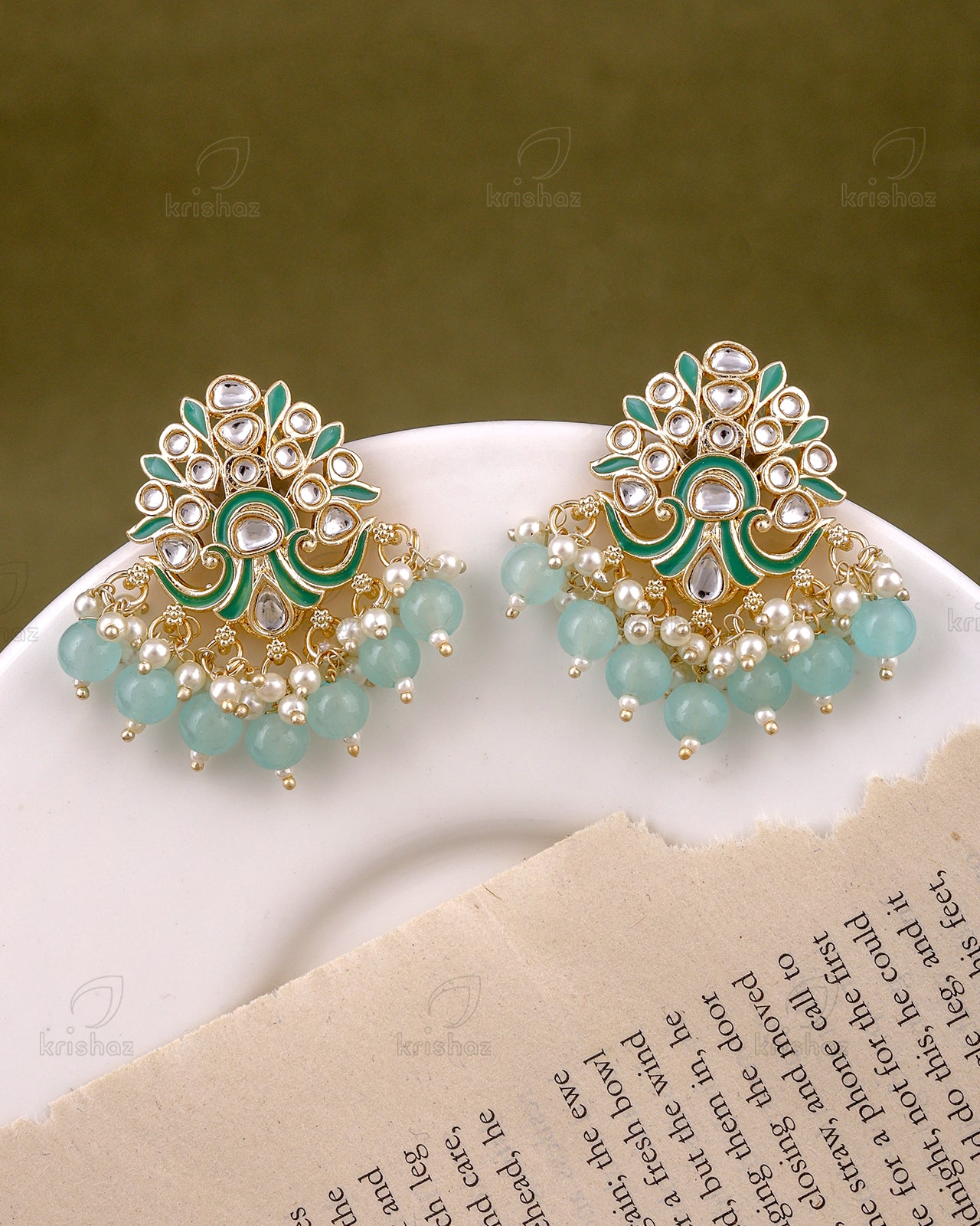 Ridhah Kundan Studs-M