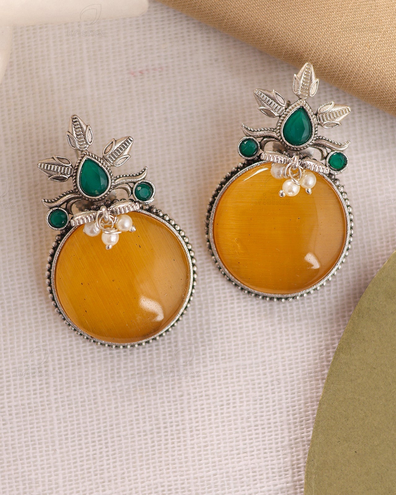 Olive Stud Earrings