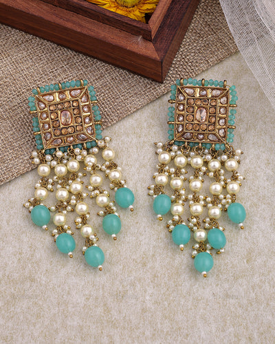 Firoz Kundan Dangler Earrings - RANG