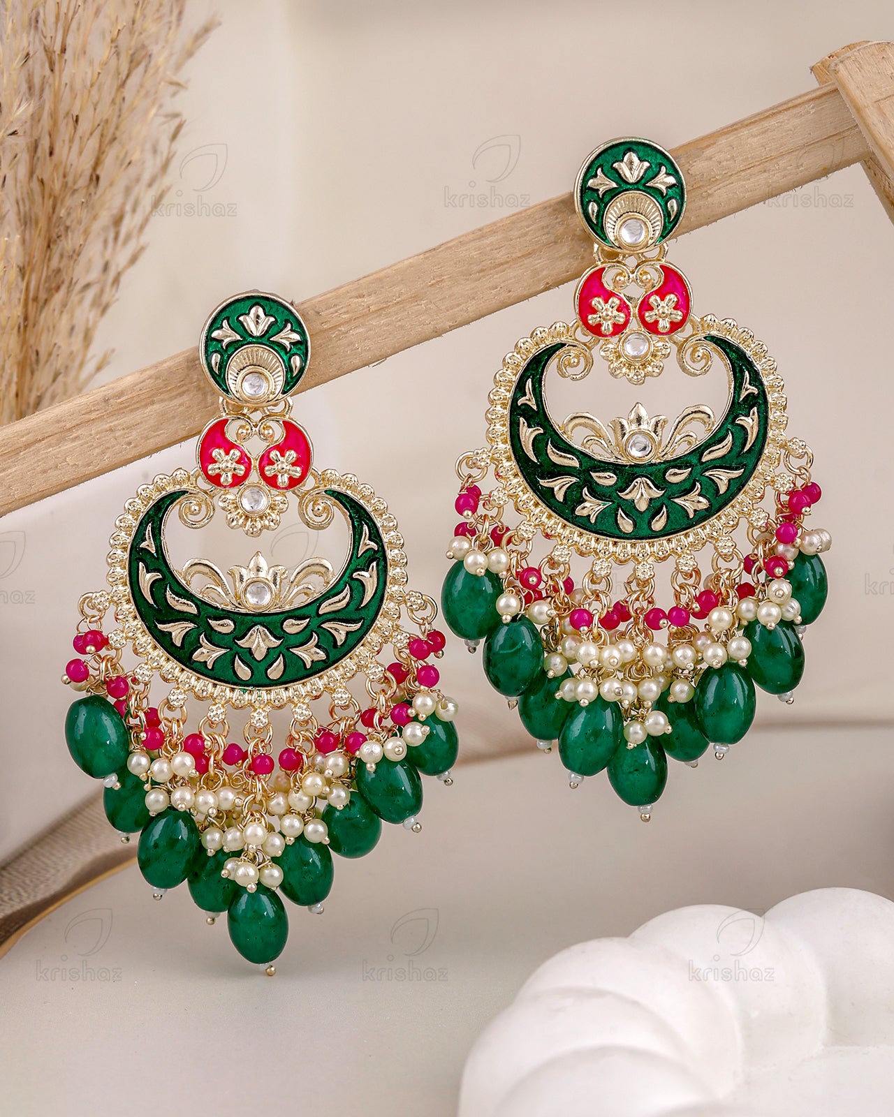 Vidushi Kundan Danglers-M