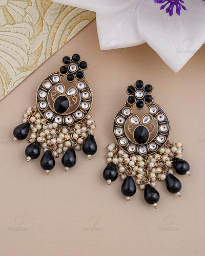 Sahar Kundan Dangler Earrings - RANG