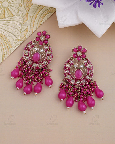 Sahar Kundan Dangler Earrings - RANG