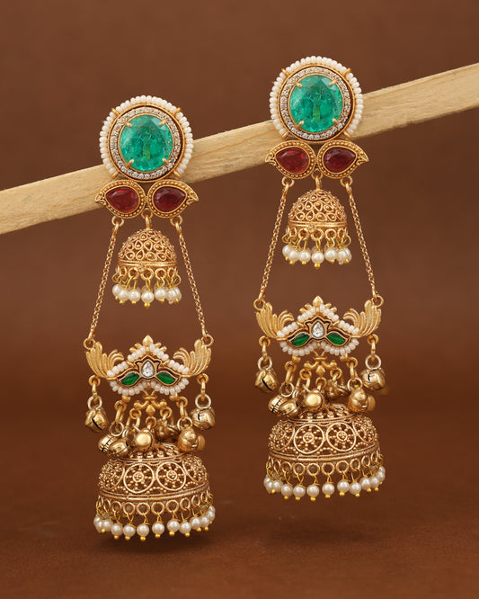 Seeshmahal Premium Gold Jhumki
