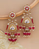 Tejal Long Kundan Dangler Earrings - RANG