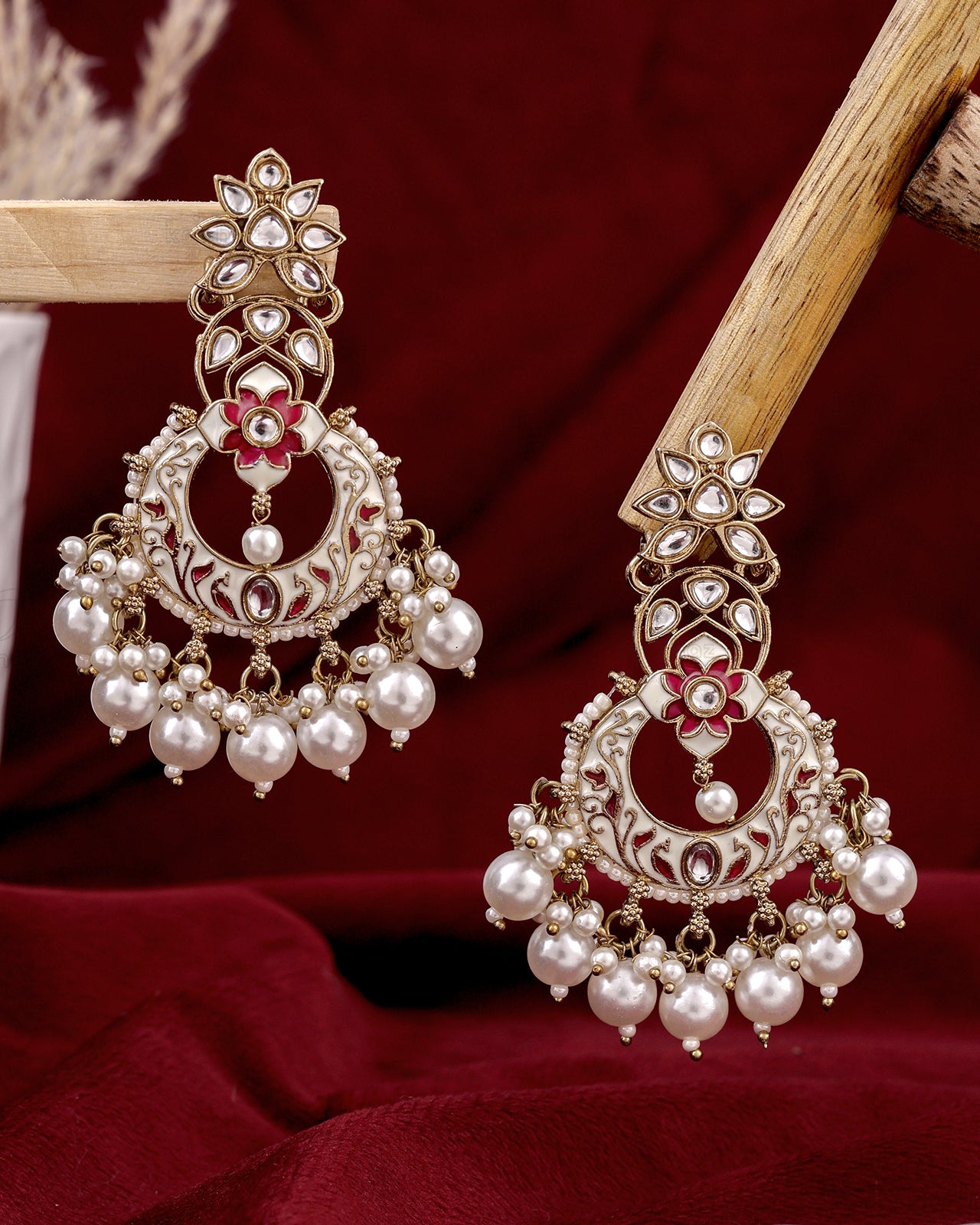 Rudrakshi Kundan Danglers-M