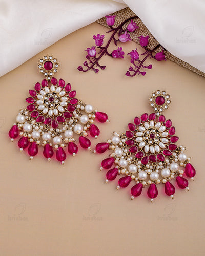 Firdaus Kundan Dangler Earrings - RANG