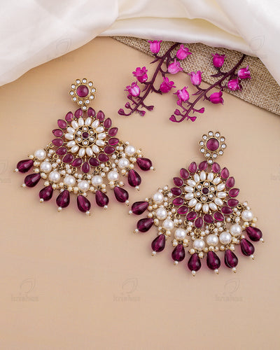 Firdaus Kundan Dangler Earrings - RANG