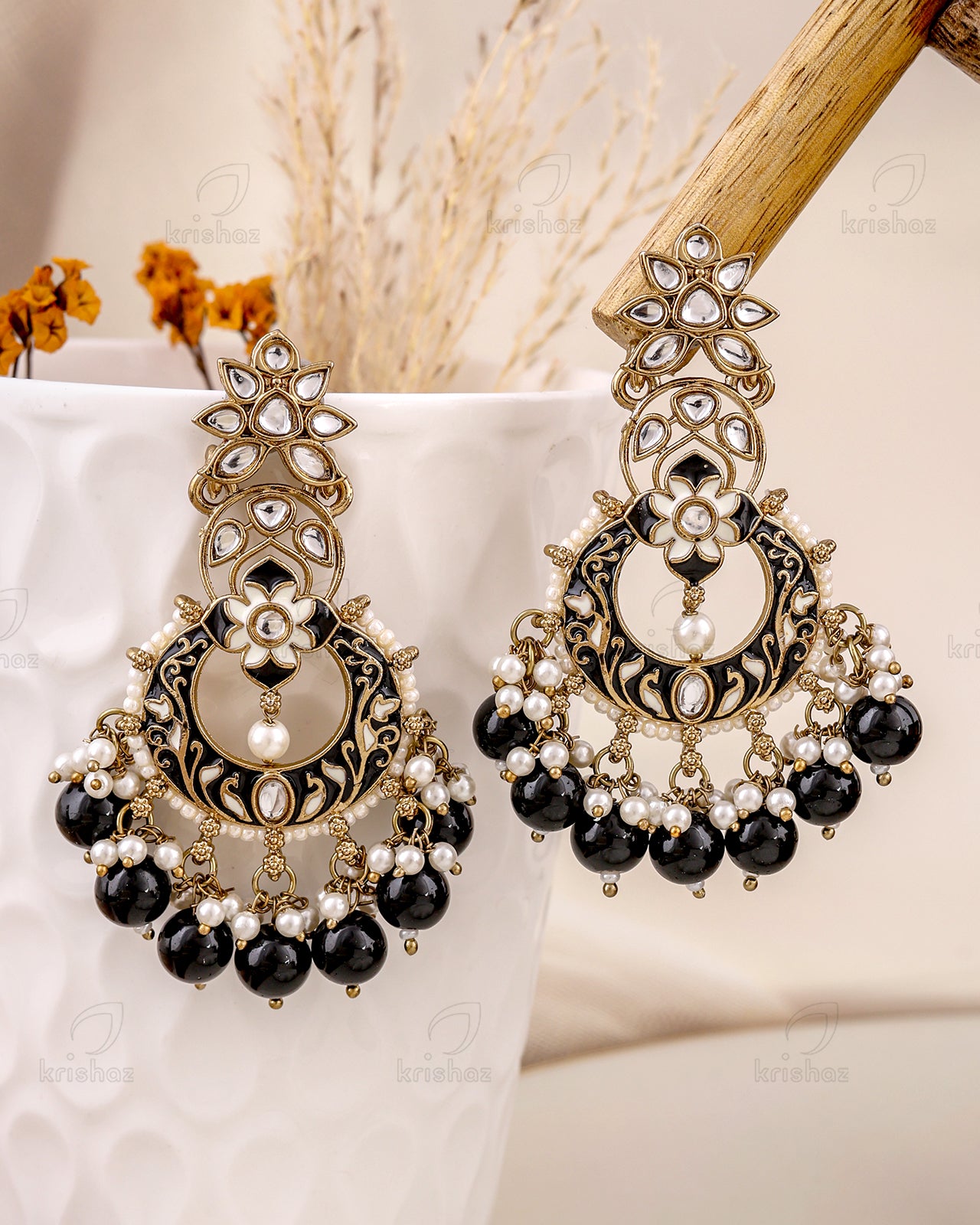 Rudrakshi Kundan Danglers-M