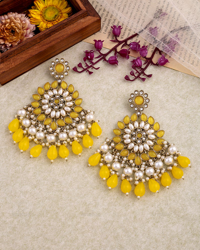 Firdaus Kundan Dangler Earrings - RANG