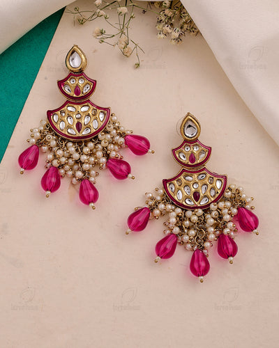 Shireen Kundan Dangler Earrings - RANG