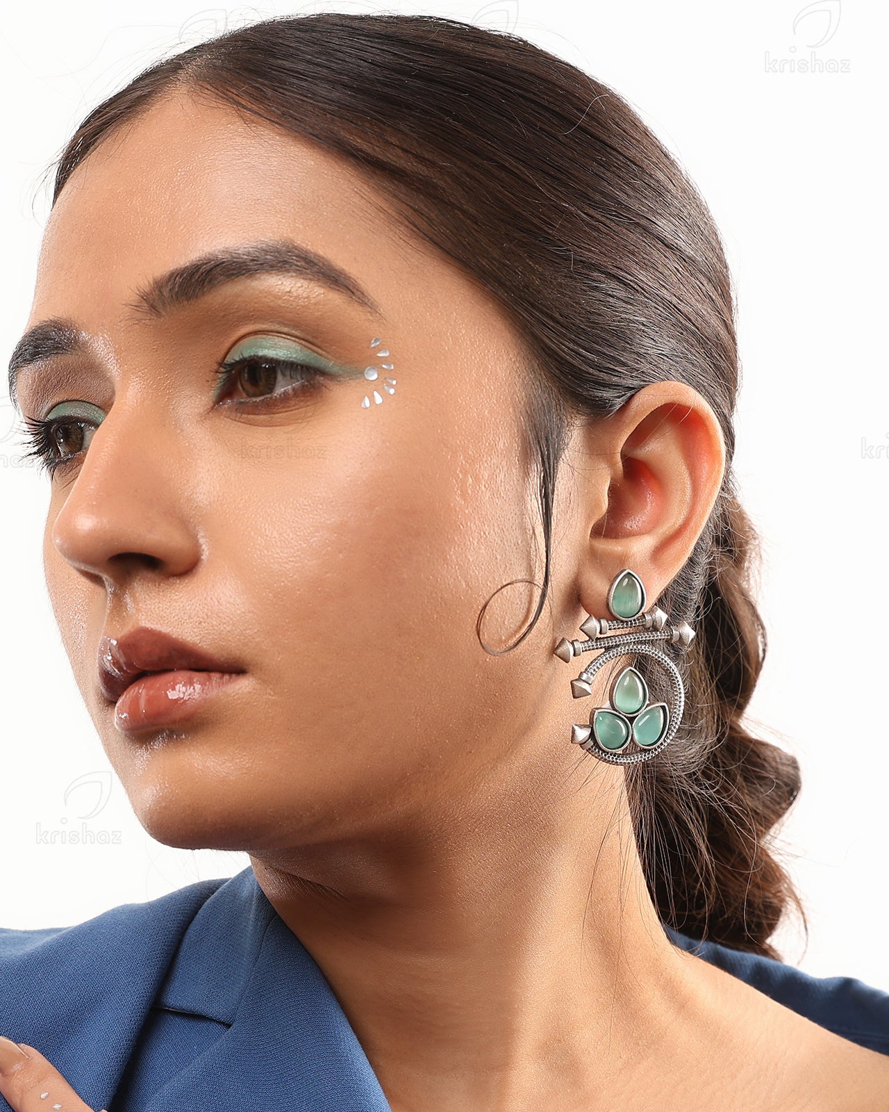 Aadhya Circular Stud Earrings - wxo