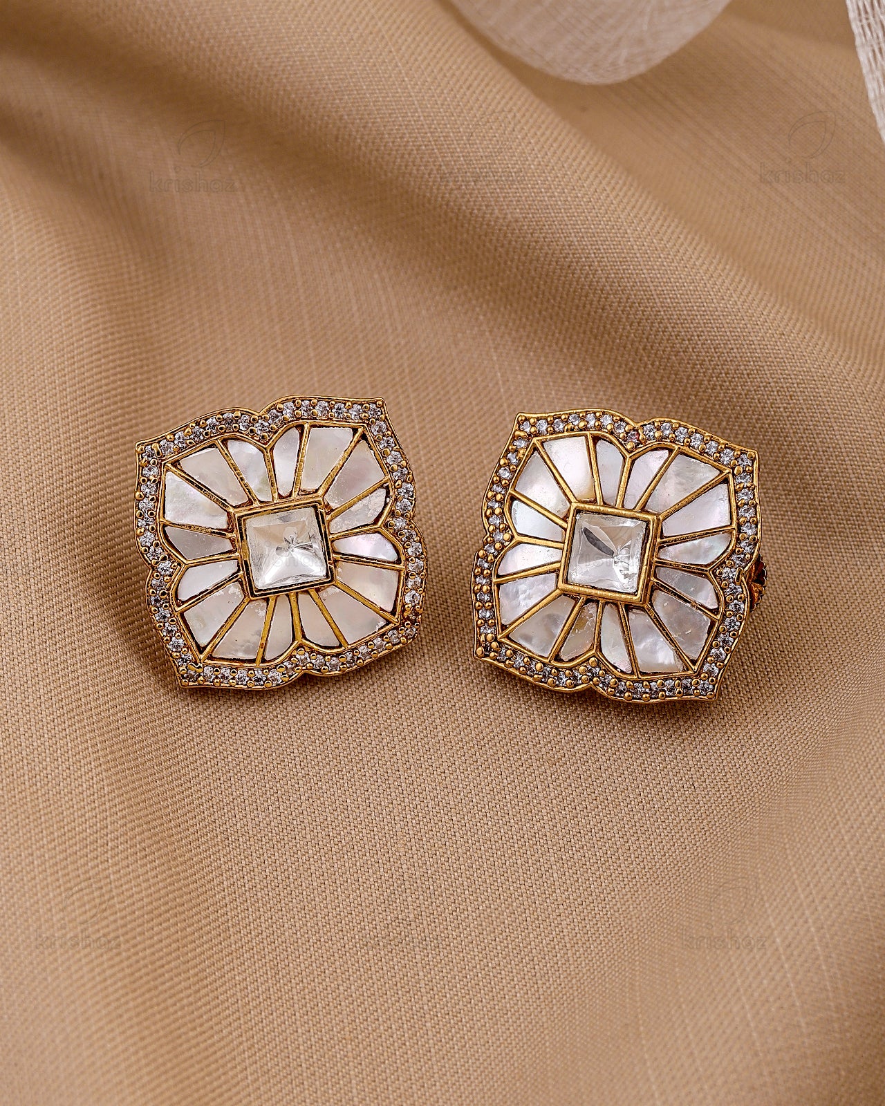 Tabish 22k Gold Plated Studs