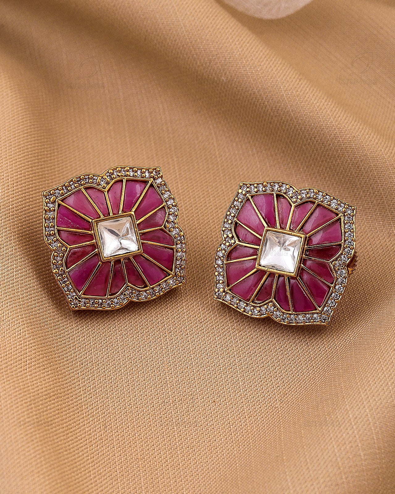 Tabish 22k Gold Plated Studs