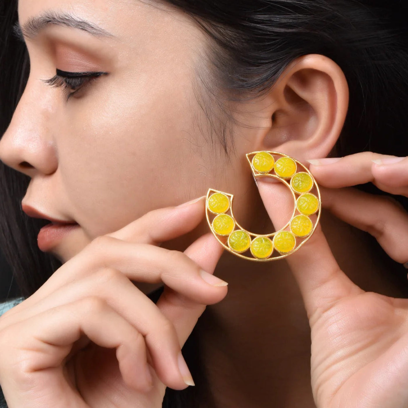 Preet Matte Gold Studs