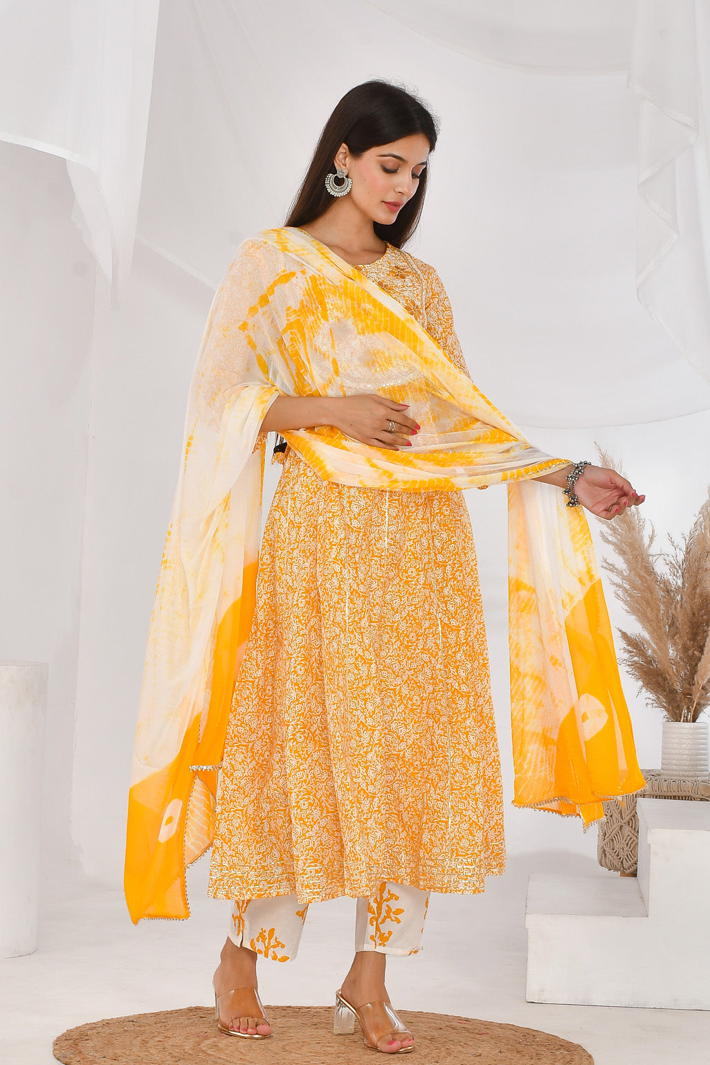 Yellow Anarkali Suit-Divya