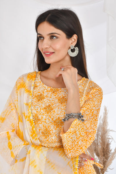 Yellow Anarkali Suit-Divya