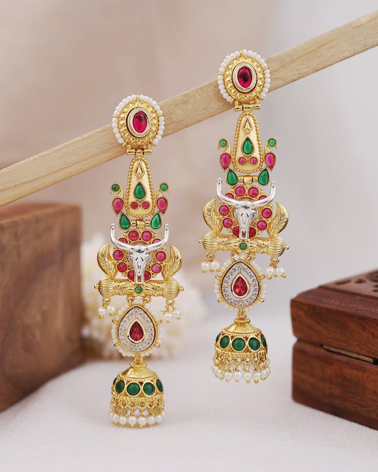 Nandita Gold Jhumki Earrings