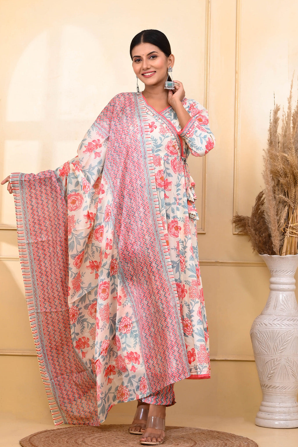 Floral Umbrella Cut Suit Set-Divya