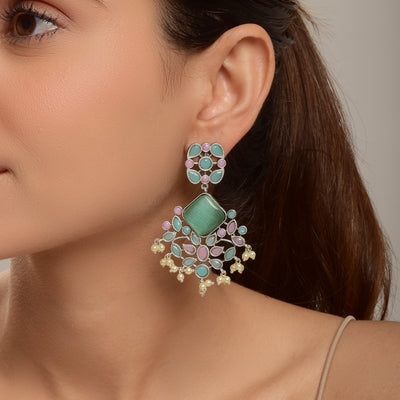 Rubina Floral Dangler Earrings