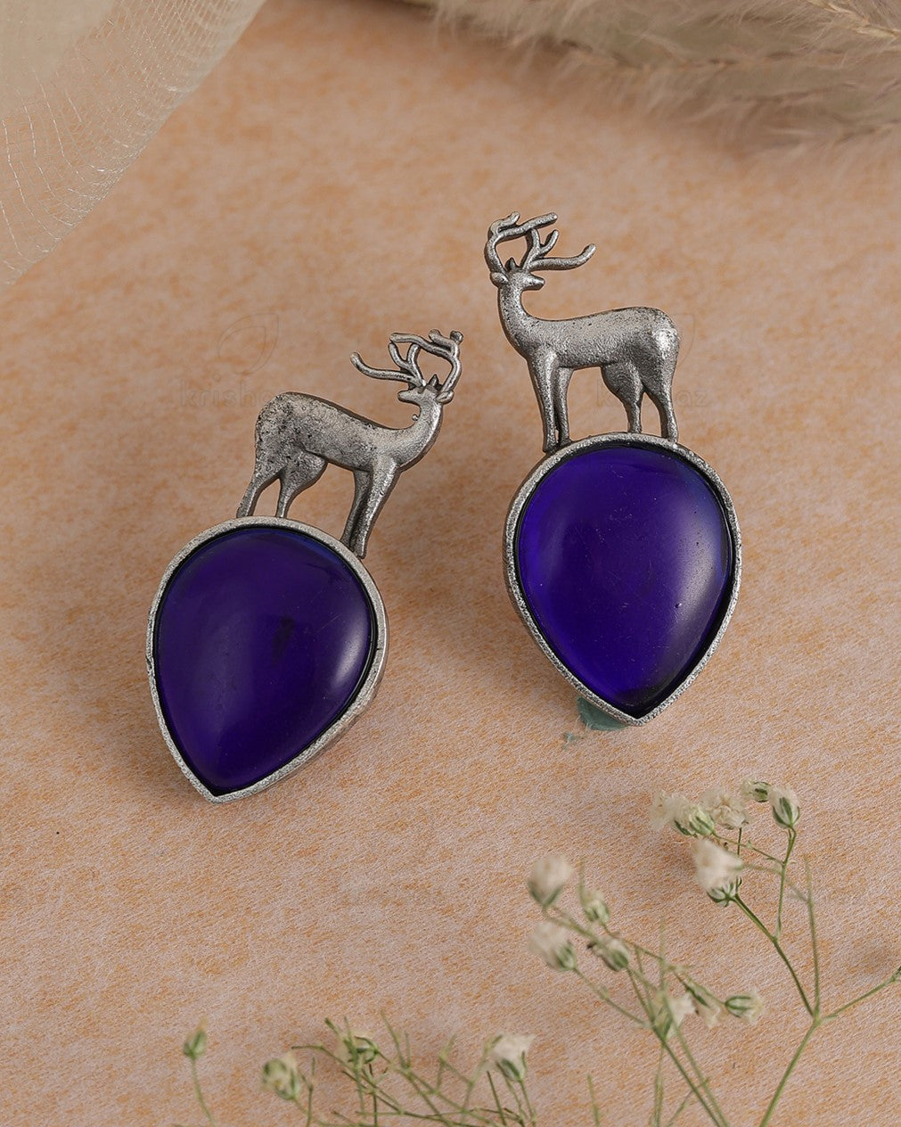 Deer Drop Stud Earrings - wxo