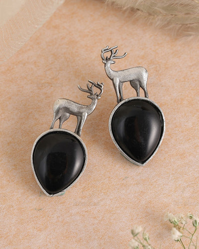 Deer Drop Stud Earrings - wxo